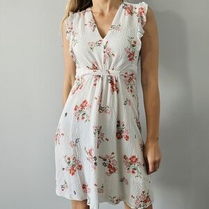 Rebecca Taylor White Sleeveless Midi Dress